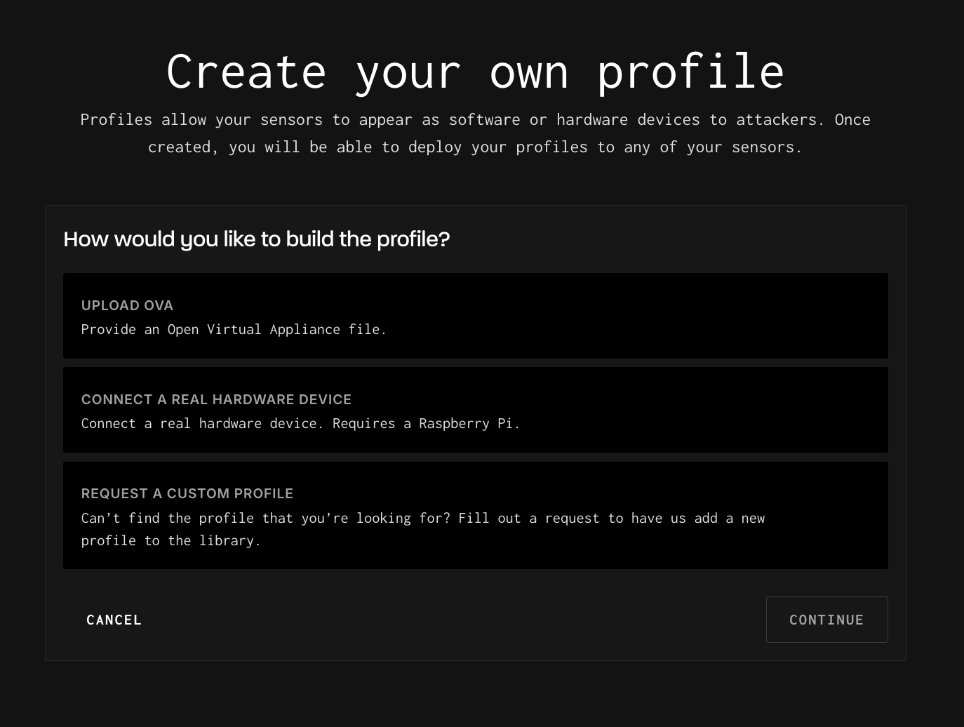 Bring-Your-Own-Profile — Foundation Shipped — screenshot 1