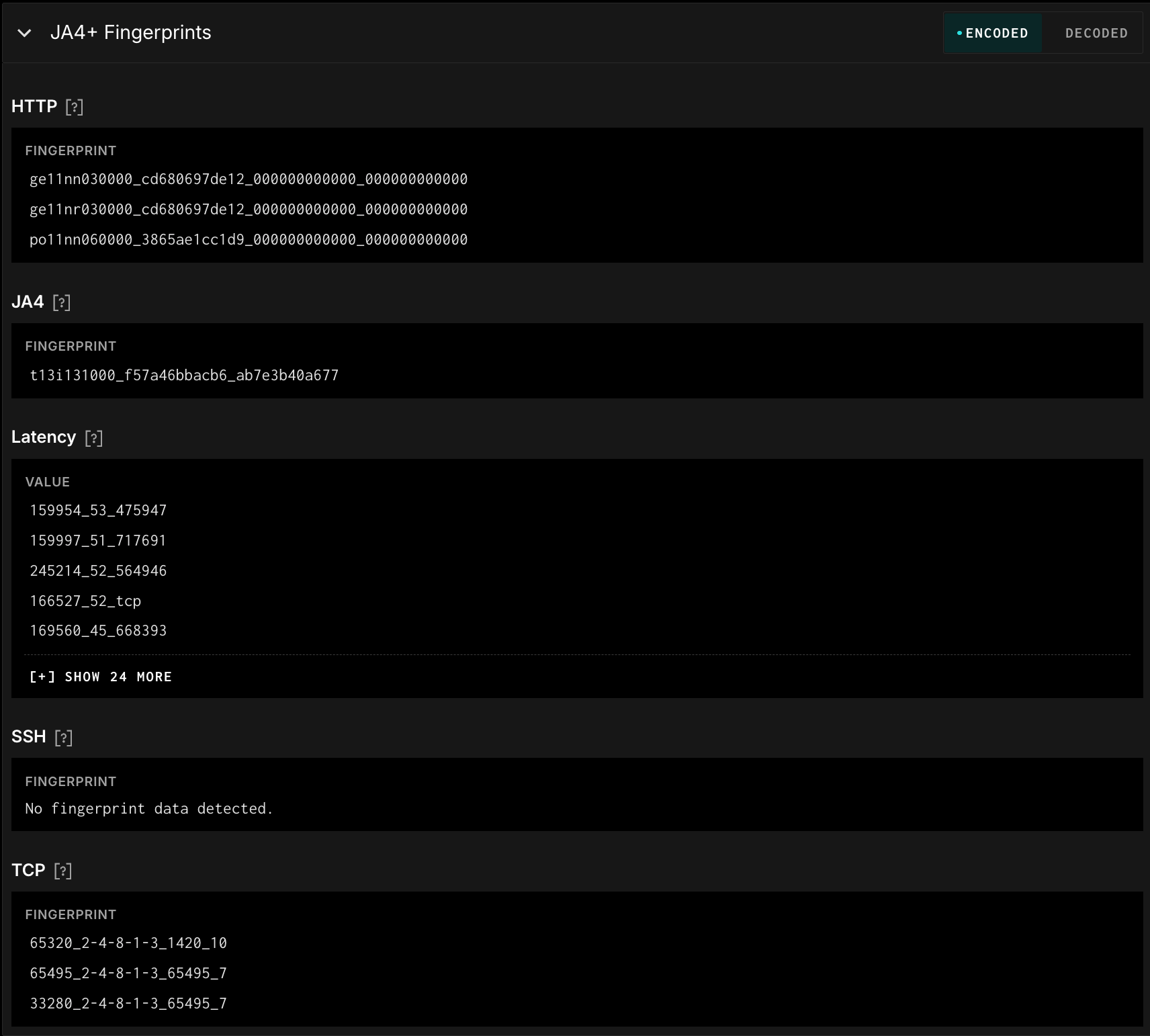 JA4 Fingerprints Now Queryable in GNQL — screenshot 1