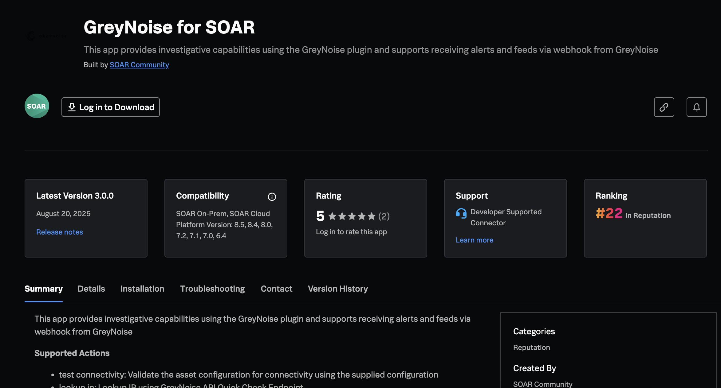 Splunk SOAR Integration v3.0.0 — screenshot 1