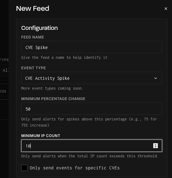 CVE Spike Feed — Real-Time Exploitation Surge Alerts — screenshot 1