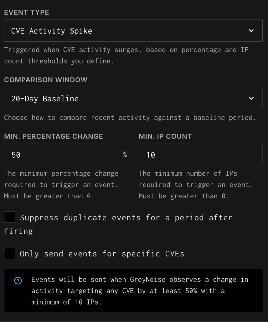 Feeds — Workspace Scoping, Configurable Comparison Windows, and Silence Periods — screenshot 1