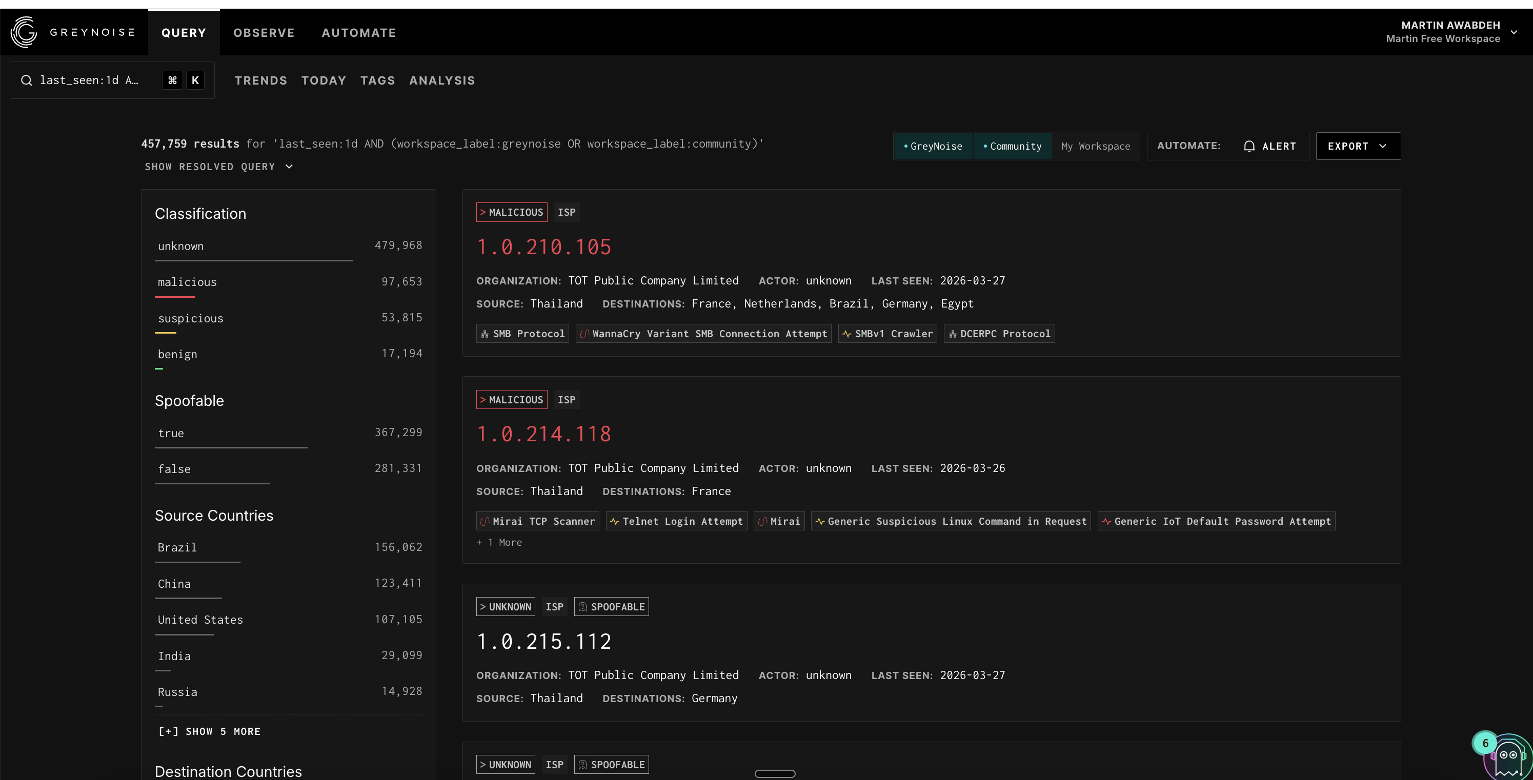 Community Dataset — Searchable Community Sensor Telemetry — screenshot 1